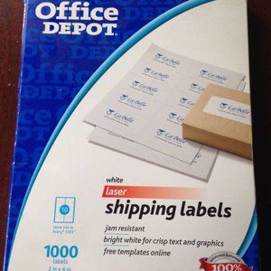 OFFICE DEPOT Shipping Labels 2" x 4"